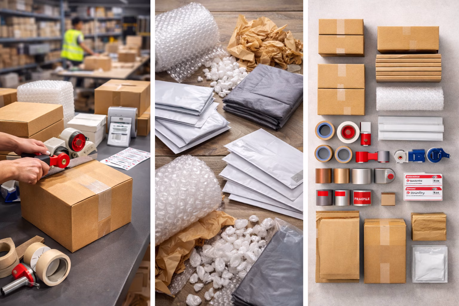 Boxes and packing materials