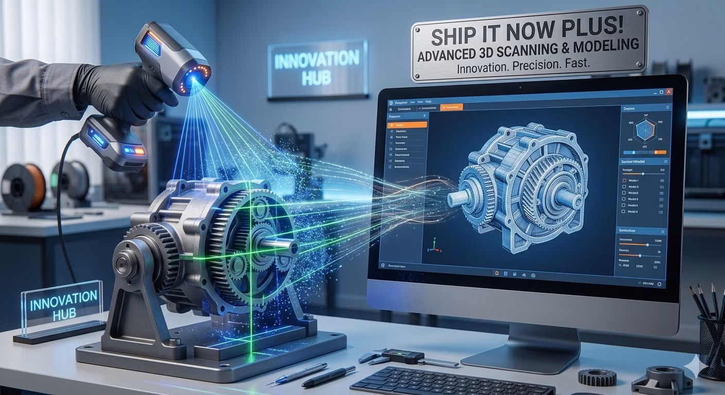 3D scanning service performed by Ship It Now PLUS!